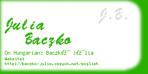 julia baczko business card